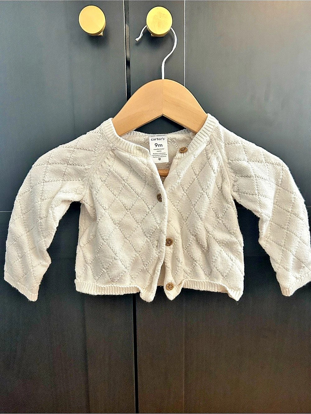 Carter's Baby Cable Knit Sweater Size 9M Like New